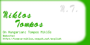 miklos tompos business card